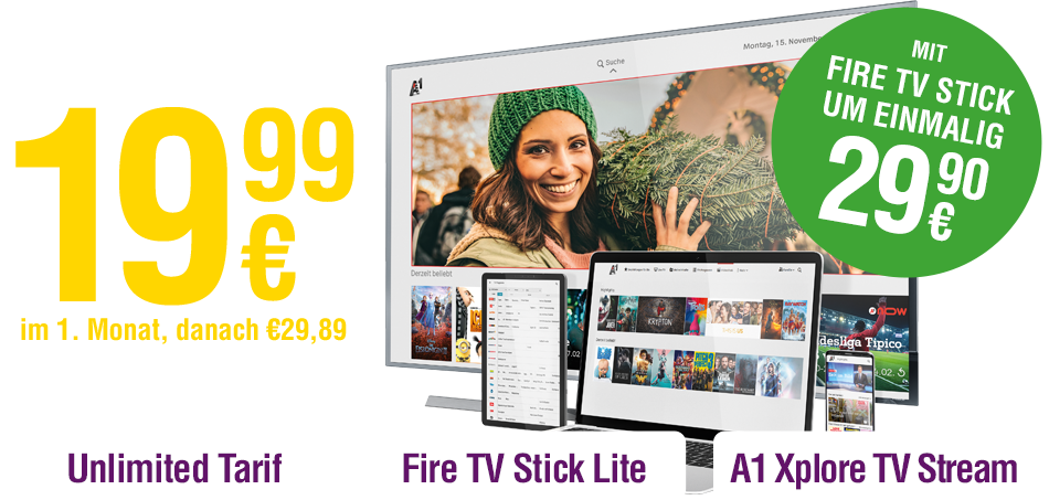 Georg Internettarif + Fire TV Stick Lite + A1 Xplore TV Stream